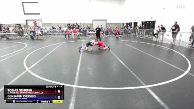 117 lbs Round 2 - Tobias Gehring, Slinger Red Rhinos Wrestling Club vs Benjamin Diekhus, Wrestling Factory