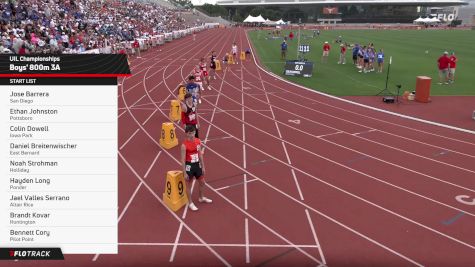 High School Boys' 800m 3A, Finals 1