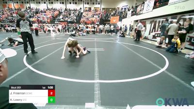 80 lbs Quarterfinal - Jagger Freeman, Dark Cloud Wrestling Club vs Kayden Lowry, Grove Takedown Club