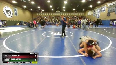 138 lbs Cons. Round 4 - Saul Coronado, Paso Robles vs Mario Barragon, Lompoc