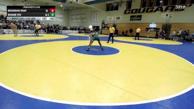116 lbs Consi Of 16 #1 - Braedan Ruiz, St. Peter`s Prep (NJ) vs Shane Ito, La Costa Canyon
