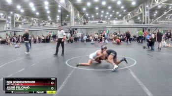 100 lbs Semis (4 Team) - Ben Schoeneberger, Grit Mat Club vs Julius Feliciano, Top Dawg Academy