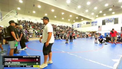 56 lbs Cons. Semi - Caleb Johnson, Rancho Bernardo Wrestling Club vs Thiago Wong, Legacy WC