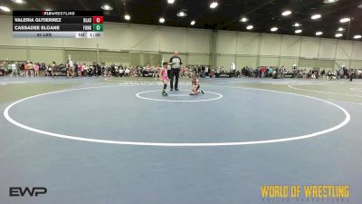 40 lbs Rr Rnd 2 - Valeria Gutierrez, Black Widows K-6 vs Cassadee Sloane, Funky Singlets K-6