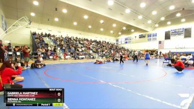 105 lbs Champ. Round 2 - Gabriela Martinez, Santa Ana Wrestling Club vs Sienna Montanez, Pounders WC