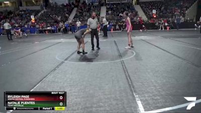 110 lbs Cons. Round 2 - Natalie Puentes, Team Haysville vs Ryleigh Page, South Central Punishers