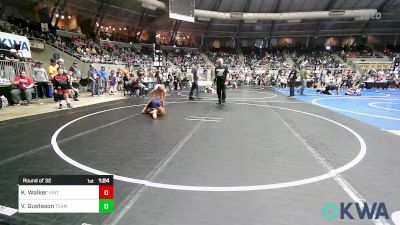 67 lbs Round Of 32 - Kord Walker, Hinton Takedown Club vs Vincent Gustason, Team Tulsa Wrestling Club