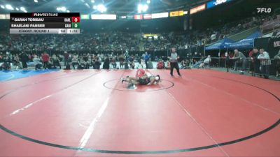 170 lbs Champ. Round 1 - Shaelani Panser, Canyon Ridge vs Sarah Toribau, Oakley