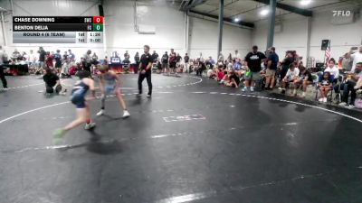 84 lbs Round 4 (6 Team) - Chase Downing, Storm Wrestling Center vs Benton Delia, Funky Crayons