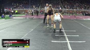 D4-132 lbs Cons. Round 2 - Tyler Milks, Jonesville HS vs Landen Pangborn, Benzie Central HS