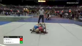 86 lbs Round Of 16 - Deagan Barnes, Idaho Gold vs Madden Sandoval, Cowa