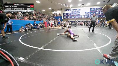 70-74 lbs Rr Rnd 1 - Juliette Rosas, Piedmont vs Laneigh Jo Cartwright, Midwest City Bombers Youth Wrestling Club