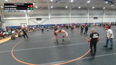 215 lbs Cons. Round 4 - Colin Whetsel, Unattached vs Julian Burgett, Unattached