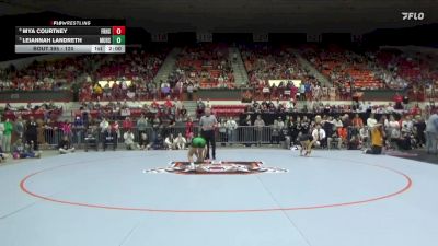 120 lbs 1st Place Match - Mya Courtney, Frontenac Hs vs Leiannah Landreth, Mulvane HS