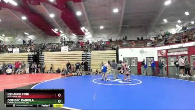 141-154 lbs Round 2 - Dominic Rabiola, Franklin Central WC vs Ryeanne Fink, Red Hawk WA