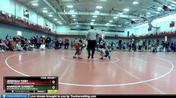 85 lbs Cons. Round 1 - Jeremiah Tisby, Center Grove Wrestling Club vs Harrison Garrett, Bloomington South Wrestling Cl