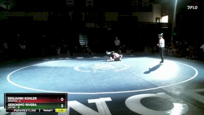 132 lbs Geronimo Rivera, Layton vs Benjamin Kohler, Wasatch