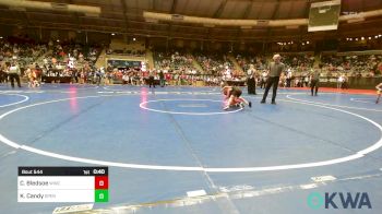 52 lbs Consi Of 16 #2 - Cutter Bledsoe, Woodland Wrestling Club vs Kaiden Candy, Sperry Wrestling Club