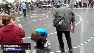 45 lbs Quarterfinal - Taymin Heisler, Alaska Battle Cats Wrestling Club vs Barrett Fabacher, Arctic Warriors Wrestling Club