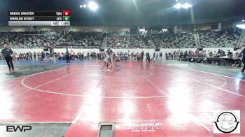 92 lbs 5th Place - Mieka Swatek, Yukon MS Girls vs Krislee Stout, Little Axe Takedown Club