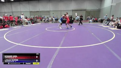 175 lbs Placement Matches (16 Team) - Konner Keel, Louisiana Blue vs Logan Rapier, Arkansas Blue