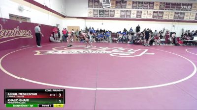 165 lbs Cons. Round 4 - Abdul Meskienyar, Chabot College vs Khalid Ghani, Modesto College