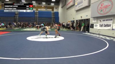 149 lbs Cons. Round 3 - Matthew Luna, Cal Poly vs Christian Lopez, Unattached
