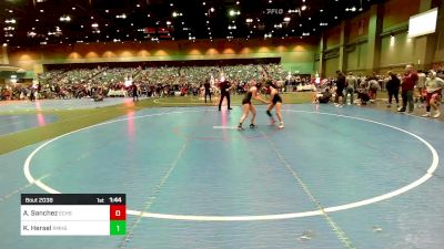 107 lbs Round Of 16 - Arianna Sanchez, Eaglecrest vs Kiera Hersel, Rocky Mountain