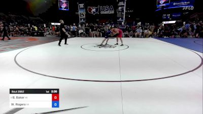 120 lbs Cons 16 #1 - Brady Baker, MI vs Waylon Rogers, VA