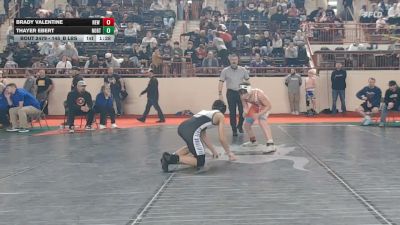 145_B lbs Quarterfinal - Brady Valentine, New Brighton vs Thayer Ebert, Northampton