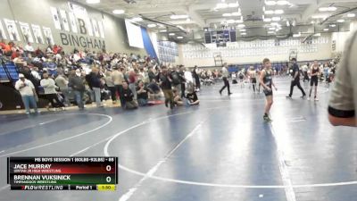 85 lbs Cons. Round 1 - Jace Murray, Uintah Jr High Wrestling vs Brennan Vuksinick, Timpanogos Wrestling