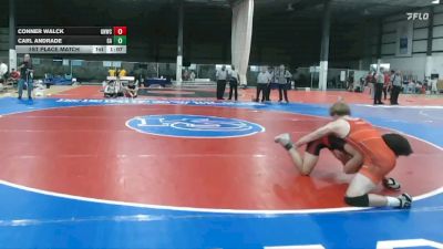 132 lbs 1st Place Match - Conner Walck, Great Neck Wrestling Club vs Carl Andrade, Glen Allen