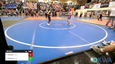 78 lbs Rr Rnd 1 - Timber Perkins, Caney Valley Wrestling vs Francie Hester, Runestone