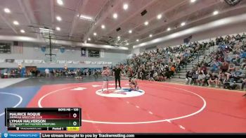 105 lbs Champ. Round 1 - Maurice Roque, Sheridan Wrestling Club vs Lyman Halverson, Moorcroft Mat Masters Wrestling Club