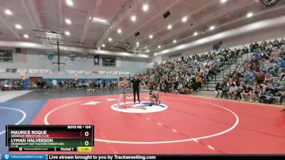 105 lbs Champ. Round 1 - Maurice Roque, Sheridan Wrestling Club vs Lyman Halverson, Moorcroft Mat Masters Wrestling Club