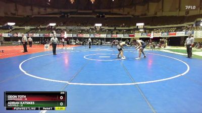 215 lbs Finals (2 Team) - Odon Toth, Independence vs Adrian Katsikes, Westfield