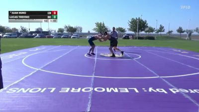 184 lbs Champ. Round 1 - Juan Nuno, Lemoore College vs Lucas Trevino, Rio Hondo College