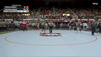 235 lbs Cons. Round 2 - Michaela Miller, LaCygne-Prairie View Hs vs Natalie Burnett, Wellington HS