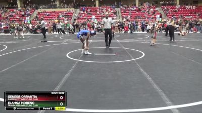 92-97 lbs Round 1 - Genesis Orrantia, Garden City Wrestling Club vs Elanna Moreno, Trailblazer Wrestling Club