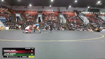 112 lbs Champ. Round 2 - Davion Henry, Victory Elite Wrestling vs Layne Martin, Michigan Premier