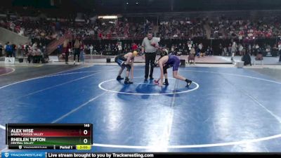 145 lbs Prelim - Alex Wise, Baker/Powder Valley vs Rheilen Tipton, Central Valley