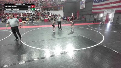 70 lbs Cons. Semi - Kaleb Frailing, Winneconne Youth Wrestling vs Kyler Wynn, Weigh In Club