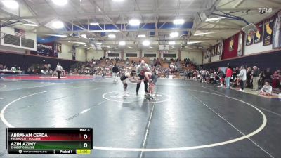 141 lbs Semifinal - Abraham Cerda, Fresno City College vs Azim Azimy, Chabot College