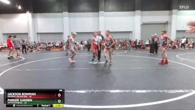 96 lbs Round 3 (10 Team) - Parker Hansen, Untouchables vs Jackson Bowman, Georgia United Red