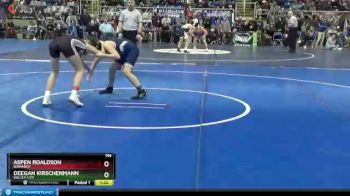 115 lbs Champ. Round 1 - Deegan Kirschenmann, Valley City vs Aspen Roaldson, Bismarck