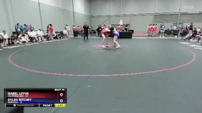 140 lbs Placement Matches (8 Team) - Isabel Leyva, California Red vs Dylen Ritchey, Nebraska