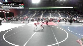 80 lbs 3rd Place - Maybelle Larson, Big Game WC MT vs Collins Flaten, Glasgow Wrestling Club