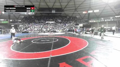 Boys 2A 106 lbs Champ. Round 1 - Nash Kirby, Anacortes vs Jax Wilson, Deer Park