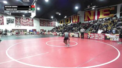 144 lbs Quarterfinal - Marcus Kuo, Arroyo vs Bryson Simina, MoanaLua