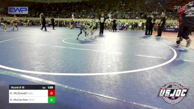 57 lbs Round Of 16 - Kadee McDowell, Noble Takedown Club vs Stella McCarther, Weatherford Youth Wrestling